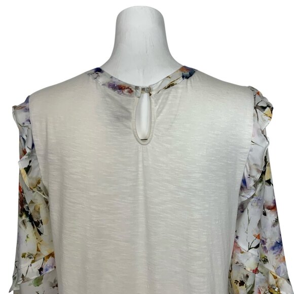 Anthropologie Dolan Araminta Ruffled Top M Floral - Picture 9 of 13